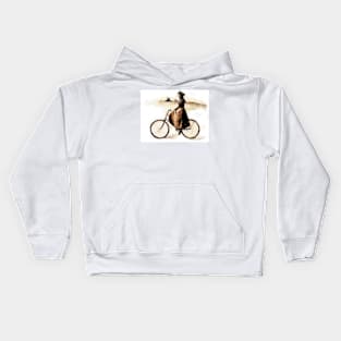 The Lady on the Bike (1890's) Kids Hoodie